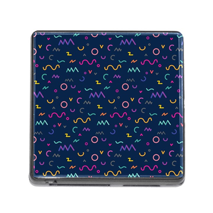 Scribble Pattern Texture Memory Card Reader (Square 5 Slot)