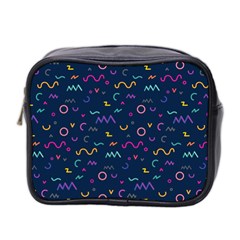 Scribble Pattern Texture Mini Toiletries Bag (two Sides)