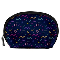 Scribble Pattern Texture Accessory Pouch (large)