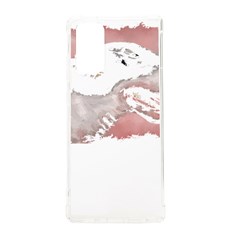 Bull Terrier T- Shirt A Painting Of A Black And White Bull Terrier On Pink Background T- Shirt Samsung Galaxy Note 20 Tpu Uv Case by EnriqueJohnson