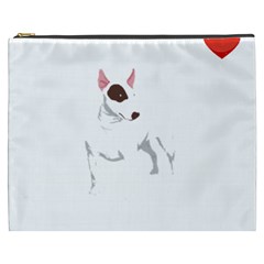 Bull Terrier T- Shirt Steal Your Heart Bull Terrier 01 T- Shirt Cosmetic Bag (xxxl) by EnriqueJohnson