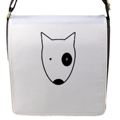 Bull Terrier T- Shirt White Look Calm Bull Terrier 18 T- Shirt (1) Flap Closure Messenger Bag (s) by EnriqueJohnson