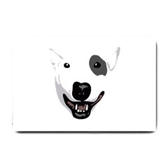 Bull Terrier T- Shirt White Look Calm Bull Terrier 23 T- Shirt Small Doormat by EnriqueJohnson