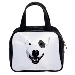 Bull Terrier T- Shirt White Look Calm Bull Terrier 23 T- Shirt Classic Handbag (two Sides) by EnriqueJohnson