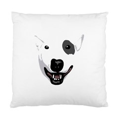 Bull Terrier T- Shirt White Look Calm Bull Terrier 23 T- Shirt Standard Cushion Case (One Side)