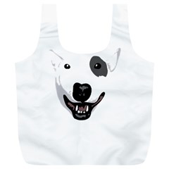 Bull Terrier T- Shirt White Look Calm Bull Terrier 23 T- Shirt Full Print Recycle Bag (XL)