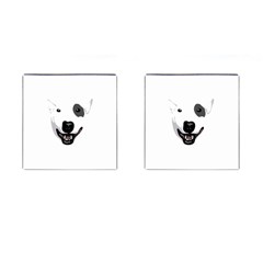 Bull Terrier T- Shirt White Look Calm Bull Terrier 23 T- Shirt Cufflinks (square) by EnriqueJohnson