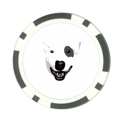 Bull Terrier T- Shirt White Look Calm Bull Terrier 23 T- Shirt Poker Chip Card Guard by EnriqueJohnson