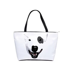 Bull Terrier T- Shirt White Look Calm Bull Terrier 23 T- Shirt Classic Shoulder Handbag by EnriqueJohnson