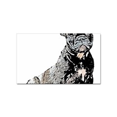 Bulldog T- Shirt French Bulldog Pop Art Dog Owner Gift T- Shirt Sticker (rectangular)