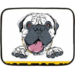 Bullmastiff T- Shirt Nope Not Today Bullmastiff 04 T- Shirt Two Sides Fleece Blanket (mini) by EnriqueJohnson