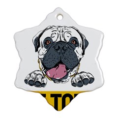 Bullmastiff T- Shirt Nope Not Today Bullmastiff 04 T- Shirt Ornament (snowflake) by EnriqueJohnson