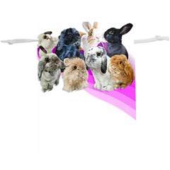 Bunnies T- Shirt Super Cute Fluffle Of Bunnies Of All Breeds! T- Shirt Lightweight Drawstring Pouch (xl)