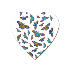 Butterflies T- Shirt Colorful Butterflies In Rainbow Colors T- Shirt Heart Magnet
