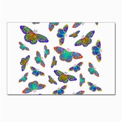 Butterflies T- Shirt Colorful Butterflies In Rainbow Colors T- Shirt Postcards 5  X 7  (pkg Of 10) by EnriqueJohnson