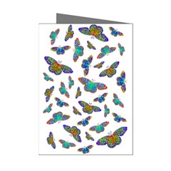Butterflies T- Shirt Colorful Butterflies In Rainbow Colors T- Shirt Mini Greeting Cards (Pkg of 8)