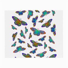 Butterflies T- Shirt Colorful Butterflies In Rainbow Colors T- Shirt Small Glasses Cloth