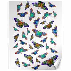 Butterflies T- Shirt Colorful Butterflies In Rainbow Colors T- Shirt Canvas 12  x 16 