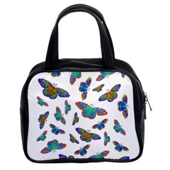 Butterflies T- Shirt Colorful Butterflies In Rainbow Colors T- Shirt Classic Handbag (Two Sides)