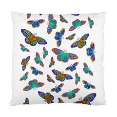 Butterflies T- Shirt Colorful Butterflies In Rainbow Colors T- Shirt Standard Cushion Case (One Side)