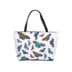 Butterflies T- Shirt Colorful Butterflies In Rainbow Colors T- Shirt Classic Shoulder Handbag