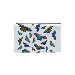 Butterflies T- Shirt Colorful Butterflies In Rainbow Colors T- Shirt Cosmetic Bag (Small)