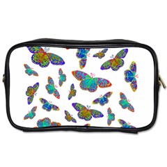 Butterflies T- Shirt Colorful Butterflies In Rainbow Colors T- Shirt Toiletries Bag (one Side)