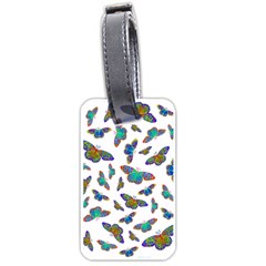 Butterflies T- Shirt Colorful Butterflies In Rainbow Colors T- Shirt Luggage Tag (one side)