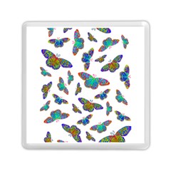 Butterflies T- Shirt Colorful Butterflies In Rainbow Colors T- Shirt Memory Card Reader (Square)