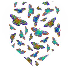 Butterflies T- Shirt Colorful Butterflies In Rainbow Colors T- Shirt Wooden Puzzle Heart