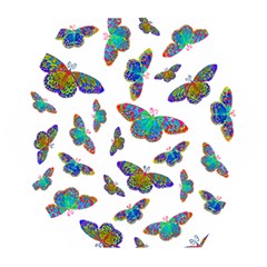 Butterflies T- Shirt Colorful Butterflies In Rainbow Colors T- Shirt Wooden Puzzle Hexagon