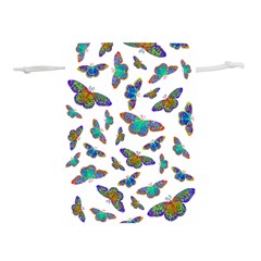 Butterflies T- Shirt Colorful Butterflies In Rainbow Colors T- Shirt Lightweight Drawstring Pouch (L)
