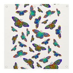 Butterflies T- Shirt Colorful Butterflies In Rainbow Colors T- Shirt Banner and Sign 3  x 3 