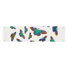 Butterflies T- Shirt Colorful Butterflies In Rainbow Colors T- Shirt Banner and Sign 4  x 1 