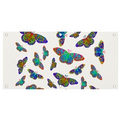 Butterflies T- Shirt Colorful Butterflies In Rainbow Colors T- Shirt Banner and Sign 4  x 2 