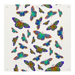 Butterflies T- Shirt Colorful Butterflies In Rainbow Colors T- Shirt Banner And Sign 4  X 4 