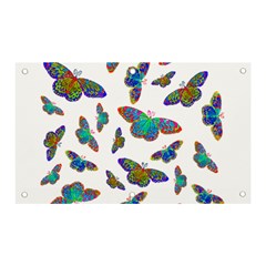 Butterflies T- Shirt Colorful Butterflies In Rainbow Colors T- Shirt Banner and Sign 5  x 3 
