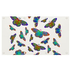 Butterflies T- Shirt Colorful Butterflies In Rainbow Colors T- Shirt Banner and Sign 7  x 4 