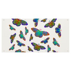 Butterflies T- Shirt Colorful Butterflies In Rainbow Colors T- Shirt Banner and Sign 8  x 4 