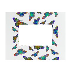Butterflies T- Shirt Colorful Butterflies In Rainbow Colors T- Shirt White Tabletop Photo Frame 4 x6 