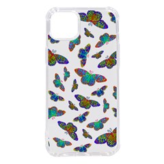 Butterflies T- Shirt Colorful Butterflies In Rainbow Colors T- Shirt iPhone 14 Plus TPU UV Print Case