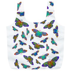 Butterflies T- Shirt Colorful Butterflies In Rainbow Colors T- Shirt Full Print Recycle Bag (xl) by EnriqueJohnson