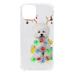 White Bichon Frise Dog Snow Reindeer S T- Shirt White Bichon Frise  Dog Snow Reindeer Santa Hat Chri Iphone 13 Tpu Uv Print Case by ZUXUMI