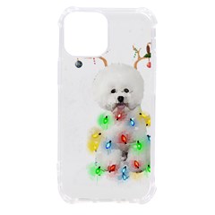 White Bichon Frise Dog Snow Reindeer S T- Shirt White Bichon Frise  Dog Snow Reindeer Santa Hat Chri Iphone 13 Mini Tpu Uv Print Case by ZUXUMI