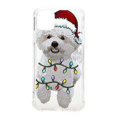 White Bichon Frise Dog T- Shirt White Bichon Frise Dog Santa Christmas Tree Lights Xmas T- Shirt Iphone 11 Pro Max 6 5 Inch Tpu Uv Print Case by ZUXUMI