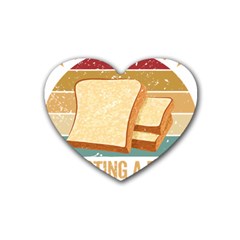 Bread Baking T- Shirt Funny Bread Baking Baker My Yeast Expecting A Bread T- Shirt Rubber Coaster (heart) by JamesGoode