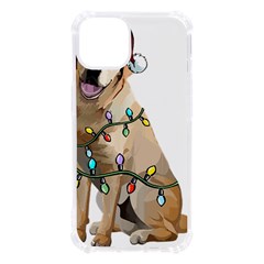 White Labrador Dog T- Shirt White Labrador Dog Santa Christmas Tree Lights Xmas T- Shirt Iphone 13 Tpu Uv Print Case by ZUXUMI