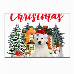 White Labrador Santa Merry T- Shirt Red Winter Christmas Hat House White Labrador  Santa Merry T- Sh Postcards 5  x 7  (Pkg of 10)