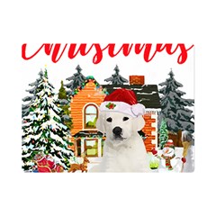 White Labrador Santa Merry T- Shirt Red Winter Christmas Hat House White Labrador  Santa Merry T- Sh Premium Plush Fleece Blanket (Mini)