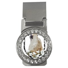 White Wolf T- Shirtwhite Wolf Howling T- Shirt Money Clips (cz)  by ZUXUMI